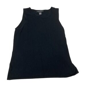 DIALOGUE The New Language of Style Black Sleeveless Tank Top Womens Medium‎ Knit